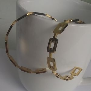 Gold stainless steel hoop earrings